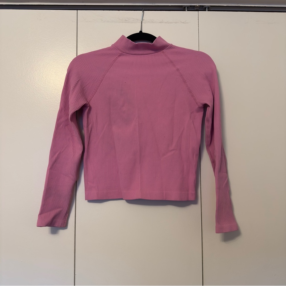 5 for $25 ASOS pink mock neck open back crop top